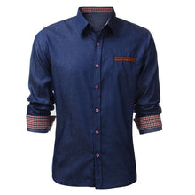 Load image into Gallery viewer, New Men Dress Shirts Autumn Casual Shirts Long Sleeve Slim Fit Turn-Down Collar Business Formal Dress Tops Fashion Hombre Camisa