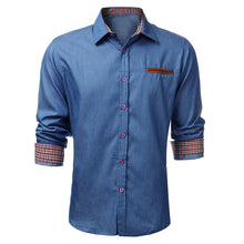 Load image into Gallery viewer, New Men Dress Shirts Autumn Casual Shirts Long Sleeve Slim Fit Turn-Down Collar Business Formal Dress Tops Fashion Hombre Camisa